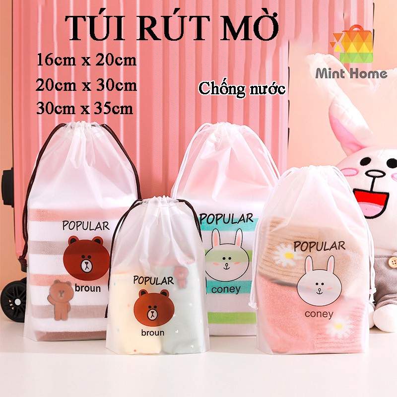 Túi dây rút đựng mỹ phẩm, đồ trang điểm cá nhân, makeup, giày dép, quần áo, đồ lót, phụ kiện, du lịch đa năng chống nước