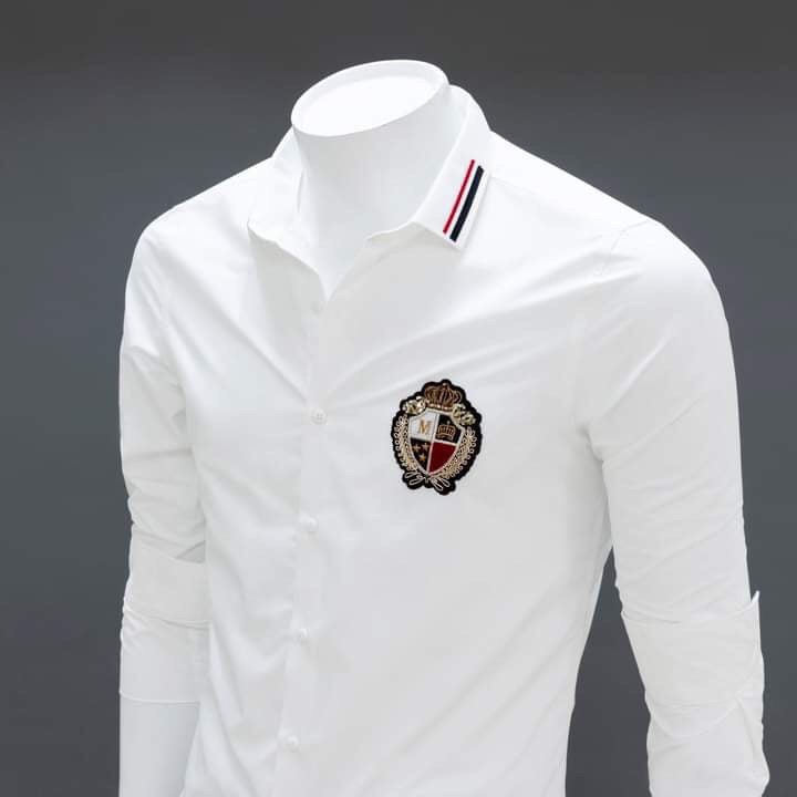 ÁO SƠ MI ĐÔI NAM NỮ TAY DÀI THÊU LOGO HT01