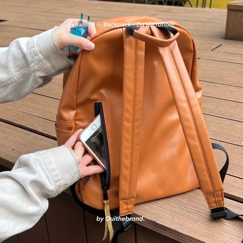 [ TẶNG KÈM QUÀ &amp; TÚI VẢI ] Akira Backpack - Balo Da Chống Nước Thiết Kế Nhật Bản Gọn Nhẹ Ouithebrand