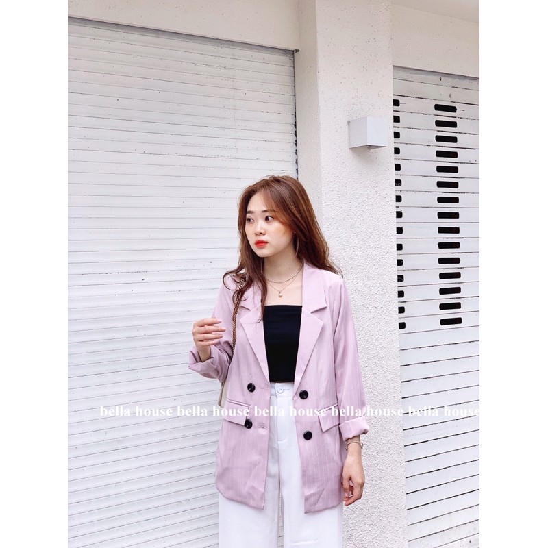 Áo blazer kẻ hồng | BigBuy360 - bigbuy360.vn