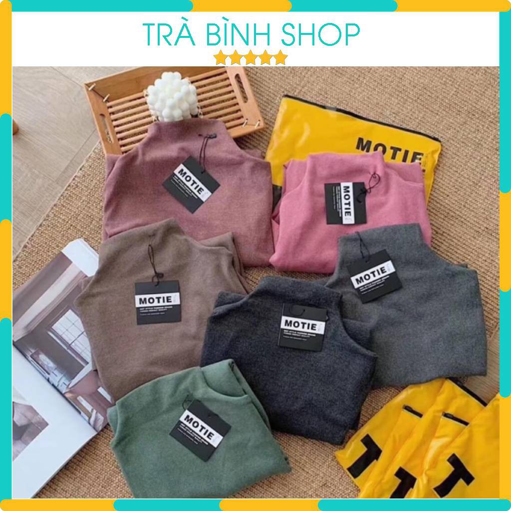 Áo Giữ Nhiệt Nữ Áo Giữ Nhiệt Cổ 3 Phân Xuất Nhật Motie Hàng Quảng Châu Cao Cấp