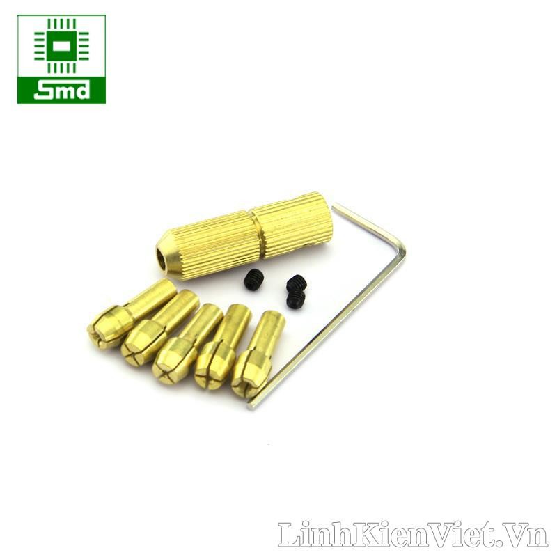 Bộ đầu kẹp mũi khoan 5 cỡ (Trục 3.17mm)