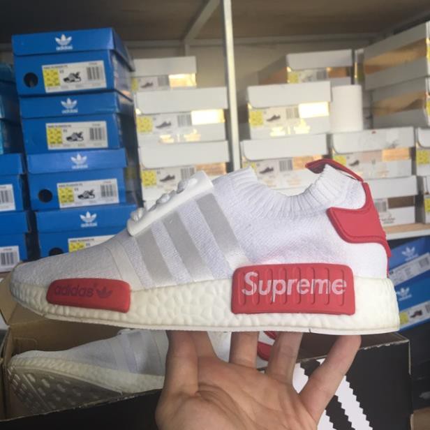 HOT HOT Nhất Giày ADIDAS NMD Supreme trắng đỏ sale thật, không deal ảo kẻo hết ) new . . . new ⚡ . 🌺 ` ‣ ` , : "