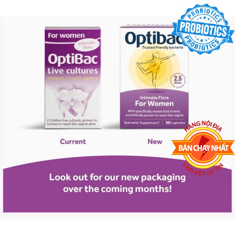 Optibac tím 30 viên (Optibacs for women) UK