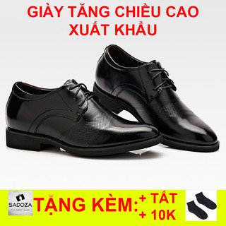 Giày Tăng Chiều Cao Nam - FREESHIP - Giày Tây Nam Tôn Dáng Siêu Bền GD46