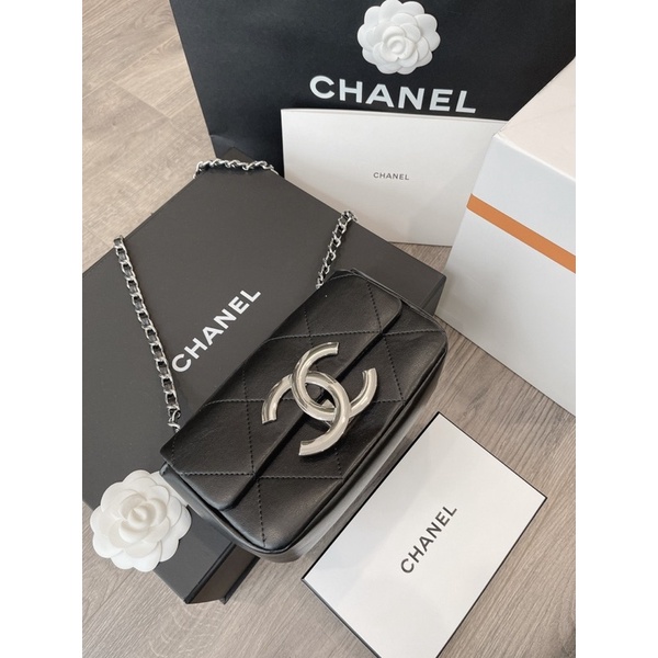 Túi xách nữ Chanel logo flapbag size 20 fullbox nam châm