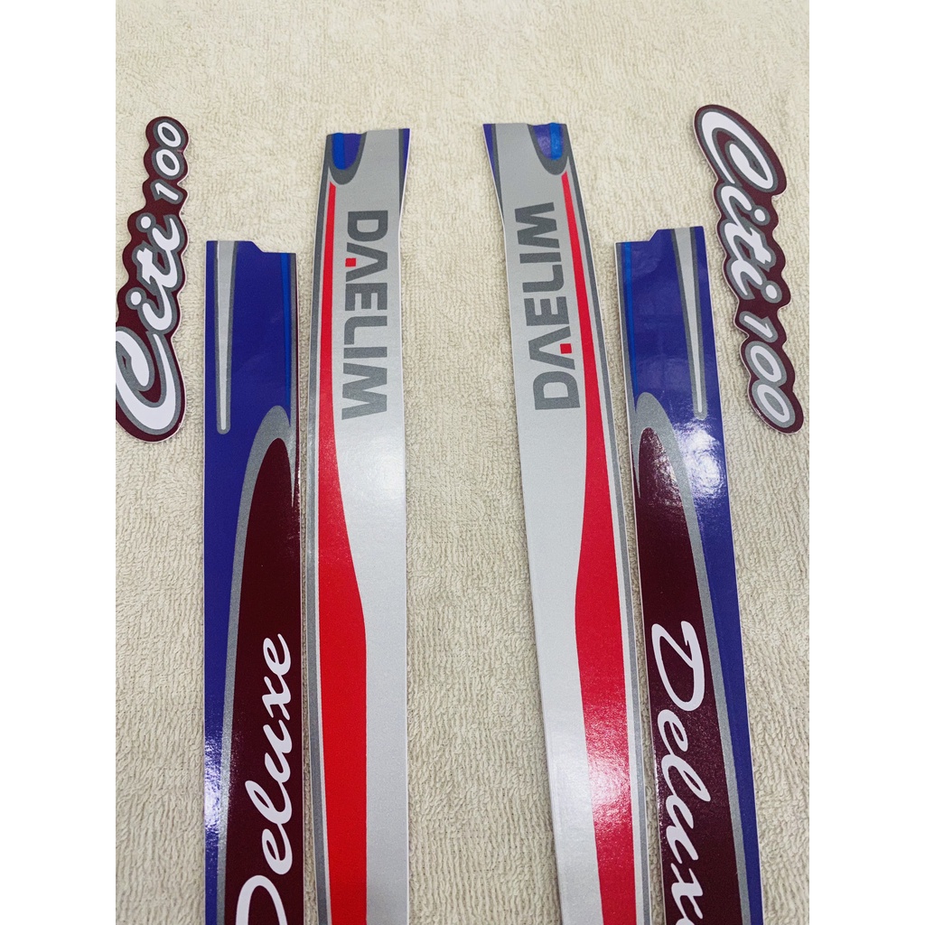 Bộ tem decal dán xe máy honda city 100 màu tím zin thái siêu đẹp