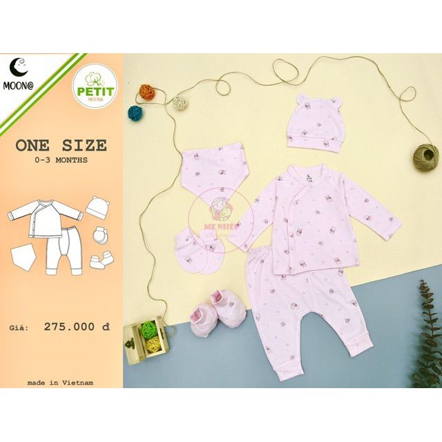 [MOON Thu Đông] Set quà tặng MOON được làm từ vải Petit cho bé sơ sinh 0-3M