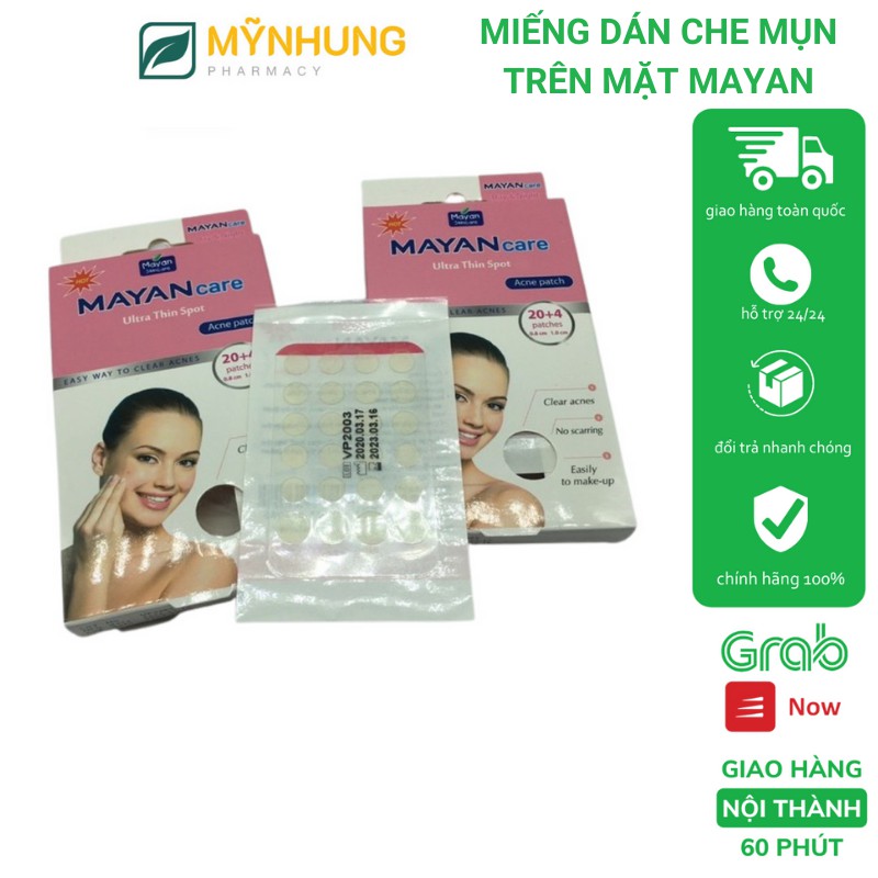 MIẾNG DÁN CHE MỤN TRÊN MẶT MAYAN HỘP 24miếng