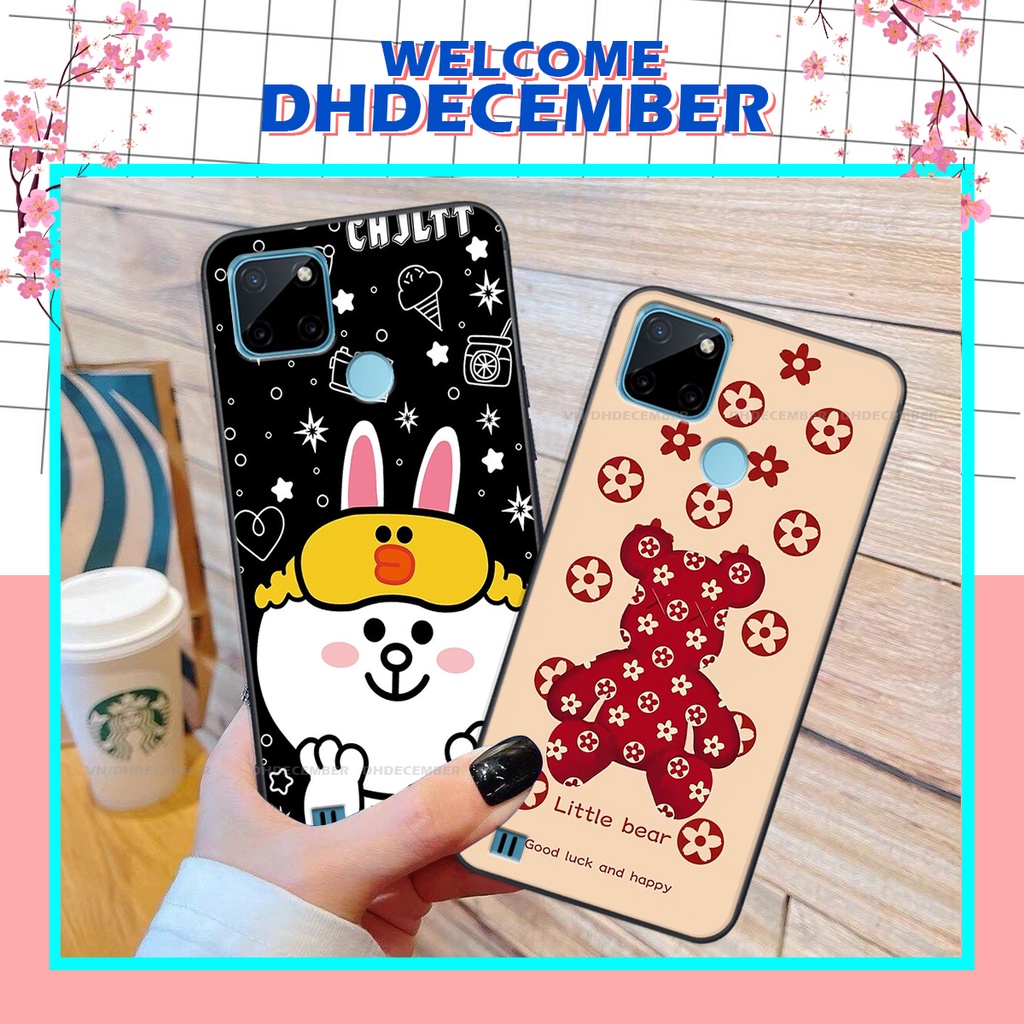 Ốp lưng Realme C21Y in hình gấu K@ws, gấu nâu, dor@emon RẺ- ĐẸP- BỀN