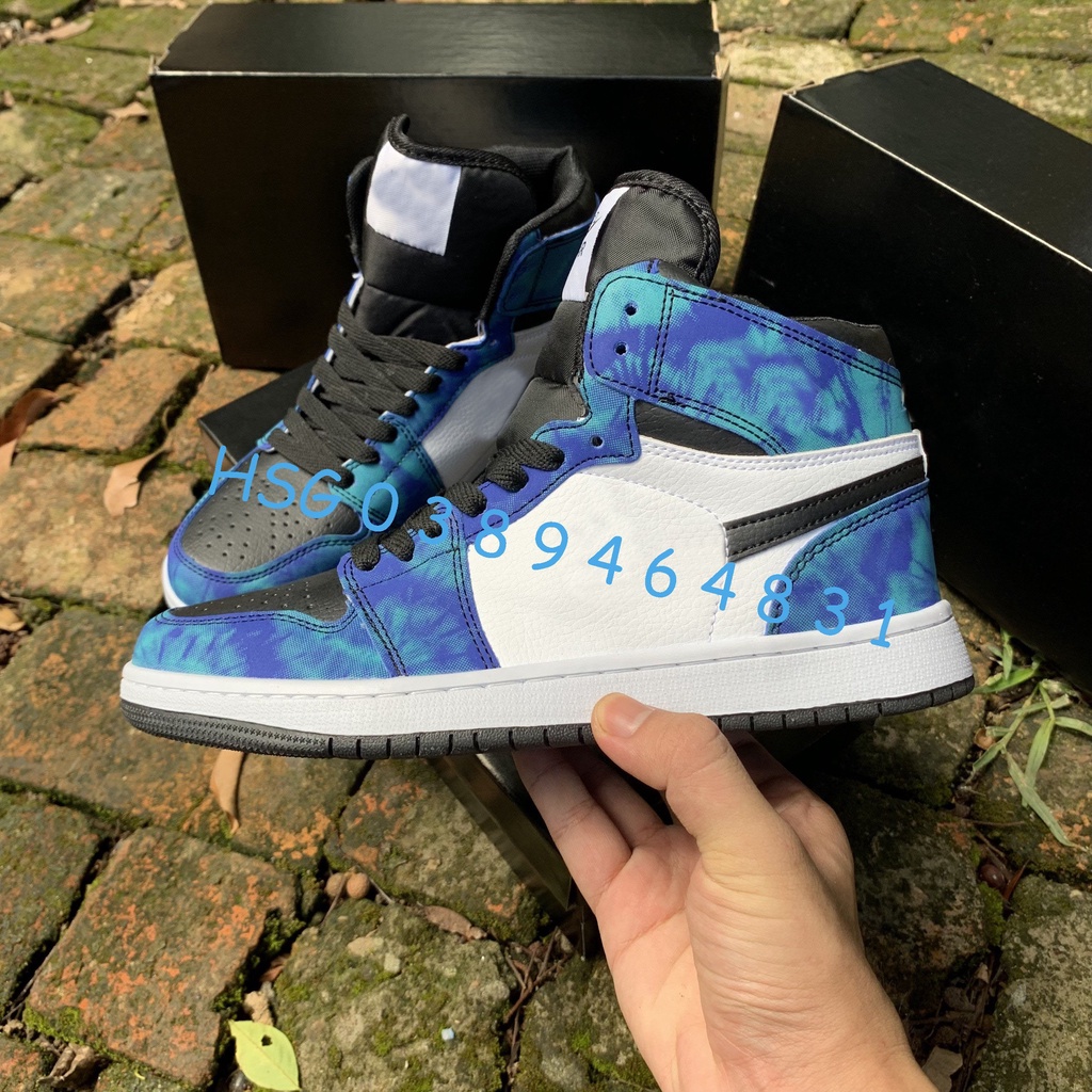 [Freeship+Box+Bill] Giày 𝐉 galaxy xanh loang cao cổ hàng chất lượng
