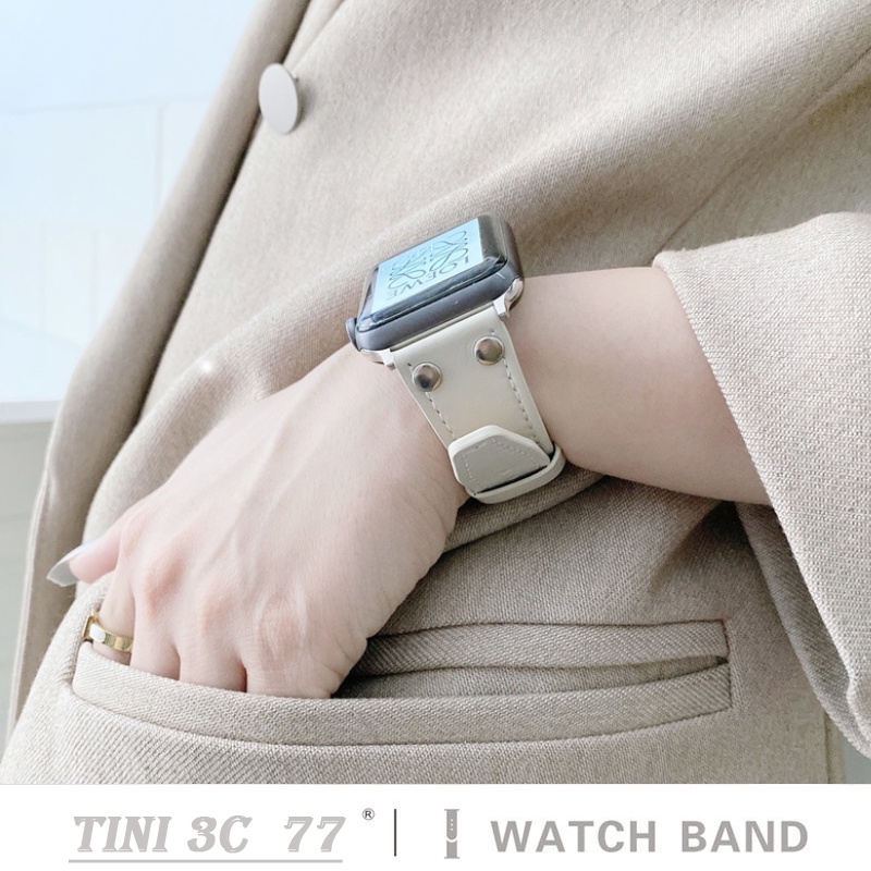 Dây Đeo Da Thay Thế Cho Đồng Hồ Thông Minh Apple Series 7 6 5 4 3 2 1 SE 38/41/40/42 44mm 45mm