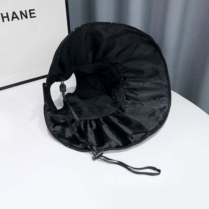 Nón Tai Bèo Vải Mỏng Đính Đá Chống Nắng Thời Trang Mùa Hè Cho Nữ