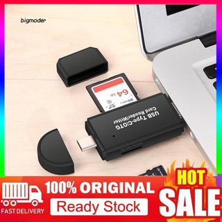 Đầu đọc thẻ nhớ đa năng 3 trong 1 cổng cắm type c usb3.0 micro usb tf sd otg tiện dụng chất lượng cao