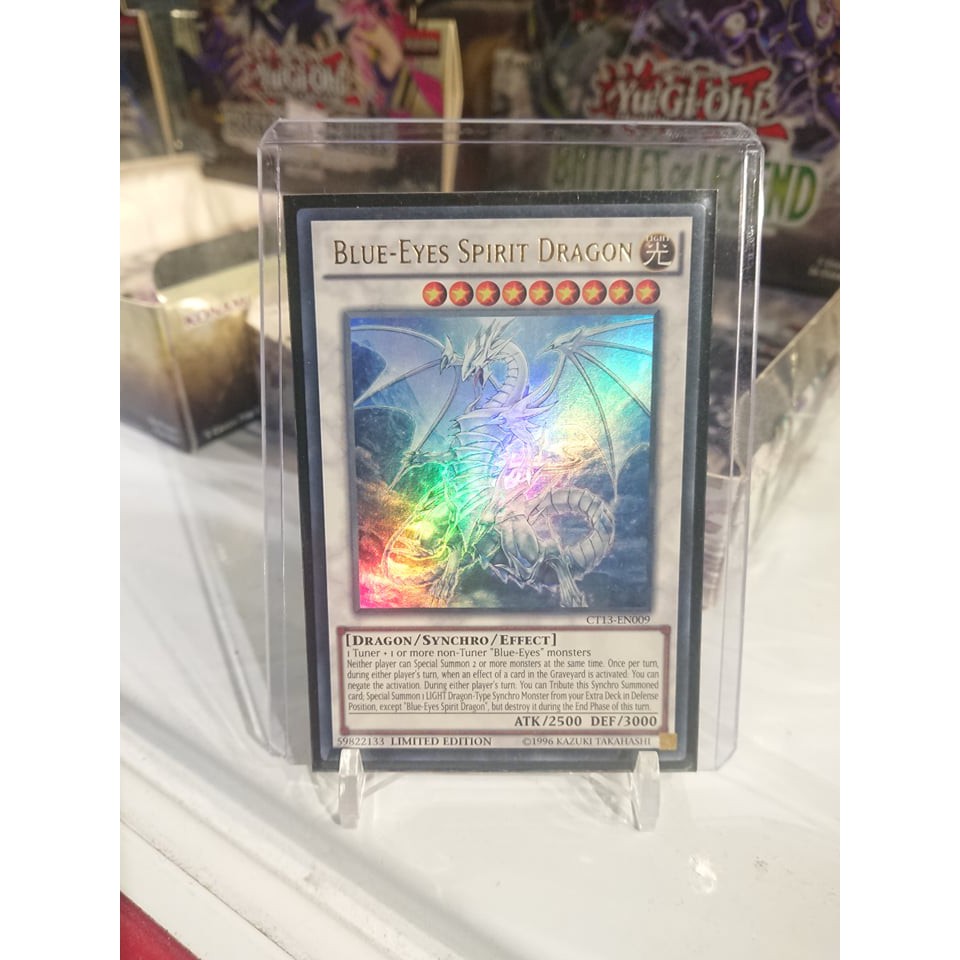 Lá bài thẻ bài Yugioh Blue-Eyes Spirit Dragon – Ultra Rare - Tặng bọc bài nhựa bảo quản