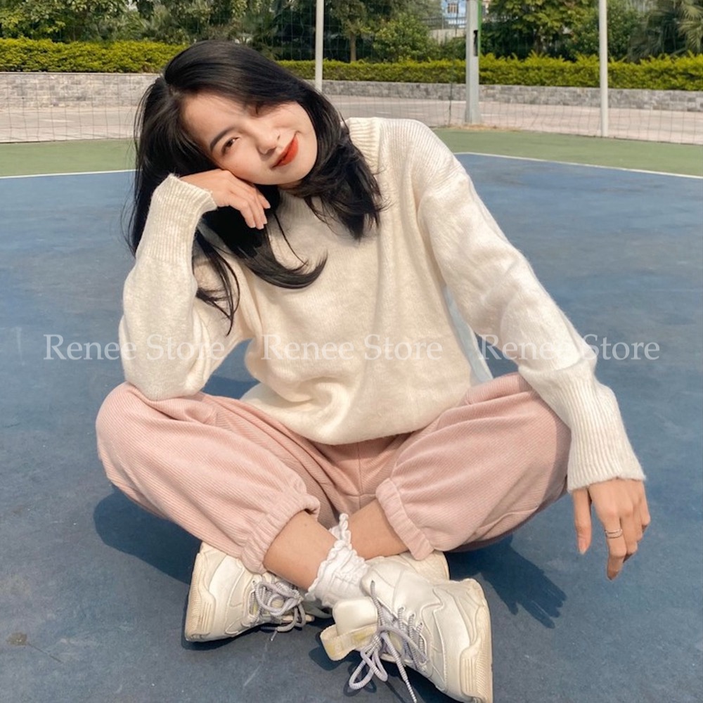 Quần Nỉ Jogger Renee Nhung Tăm Bo Gấu Cạp Cao Chất Dày Năng Động Ulzzang - D01 | WebRaoVat - webraovat.net.vn