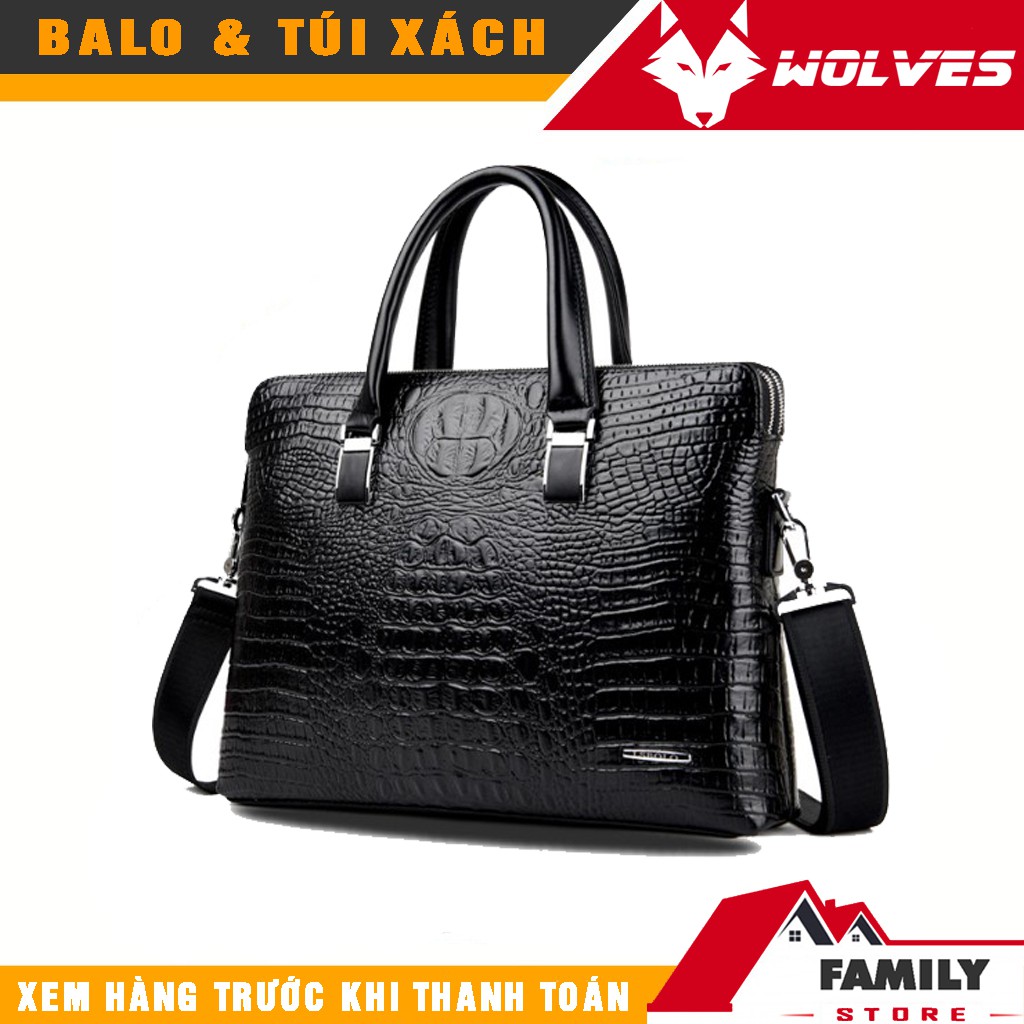 Cặp Xách Nam Da Cá Sấu Sang Trọng Và Quý Phái