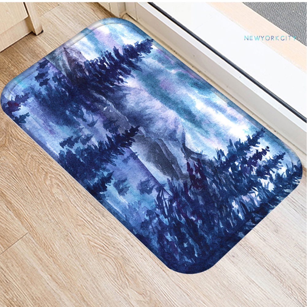 Thảm Lót Sàn Chống Trượt In Hình Phong Cảnh Trang Trí Nhà Cửa