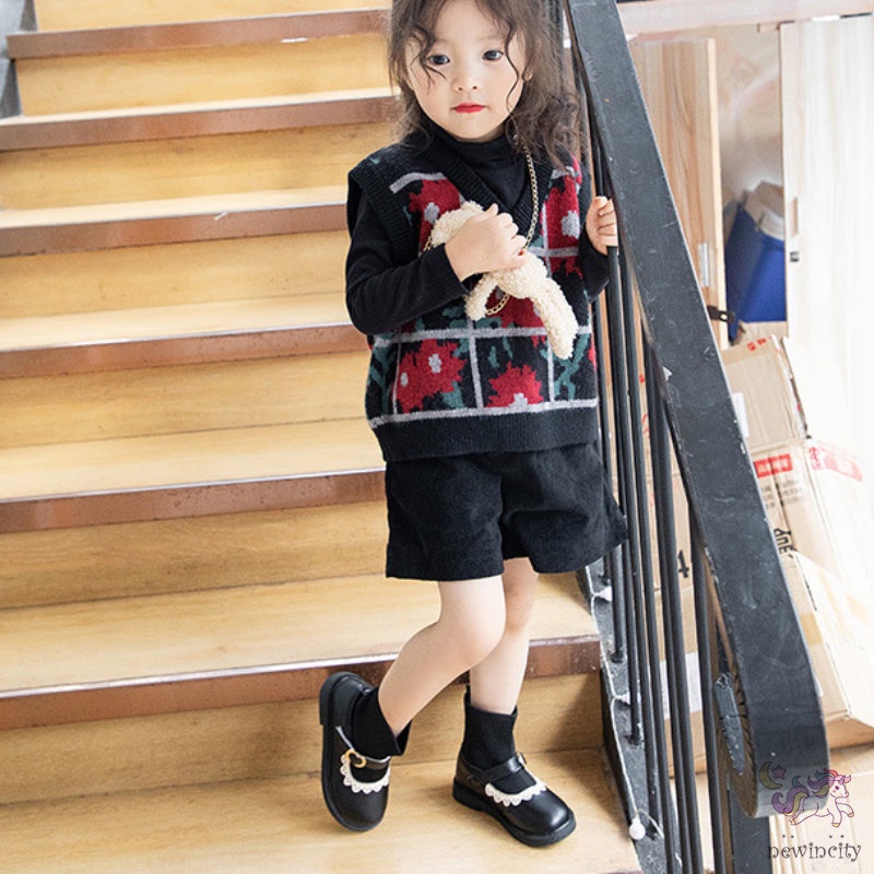 Giày bốt da đế mềm mũi tròn chống trượt xinh xắn dành cho bé