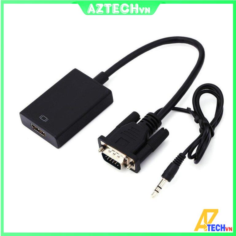 Cáp chuyển đổi VGA sang HDMI Full HD 1080P có Audio cao cấp
