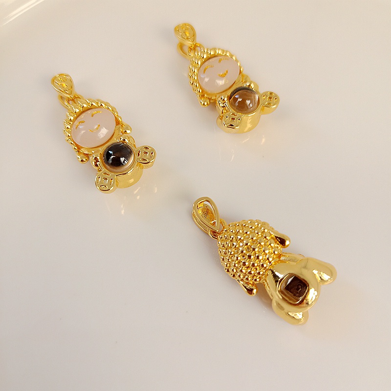 Mặt Vòng cổ Đồng Mạ Vàng 18K Đính Đá zircon Nhỏ Dễ Thương