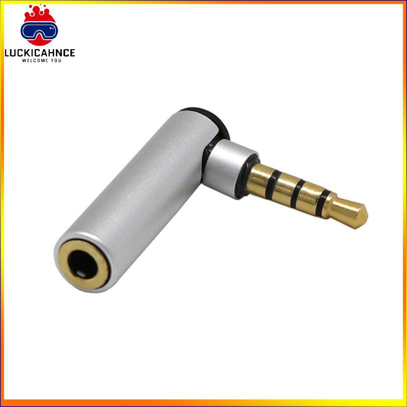 【6/6】1PC 3.5mm Jack Male to Female L Shape 90 Degree Right Angled Adapter Plug