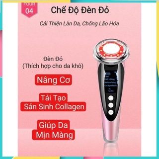 Máy massage mặt nóng lạnh ion bản Plus, Máy điện di tinh chất trẻ hóa da