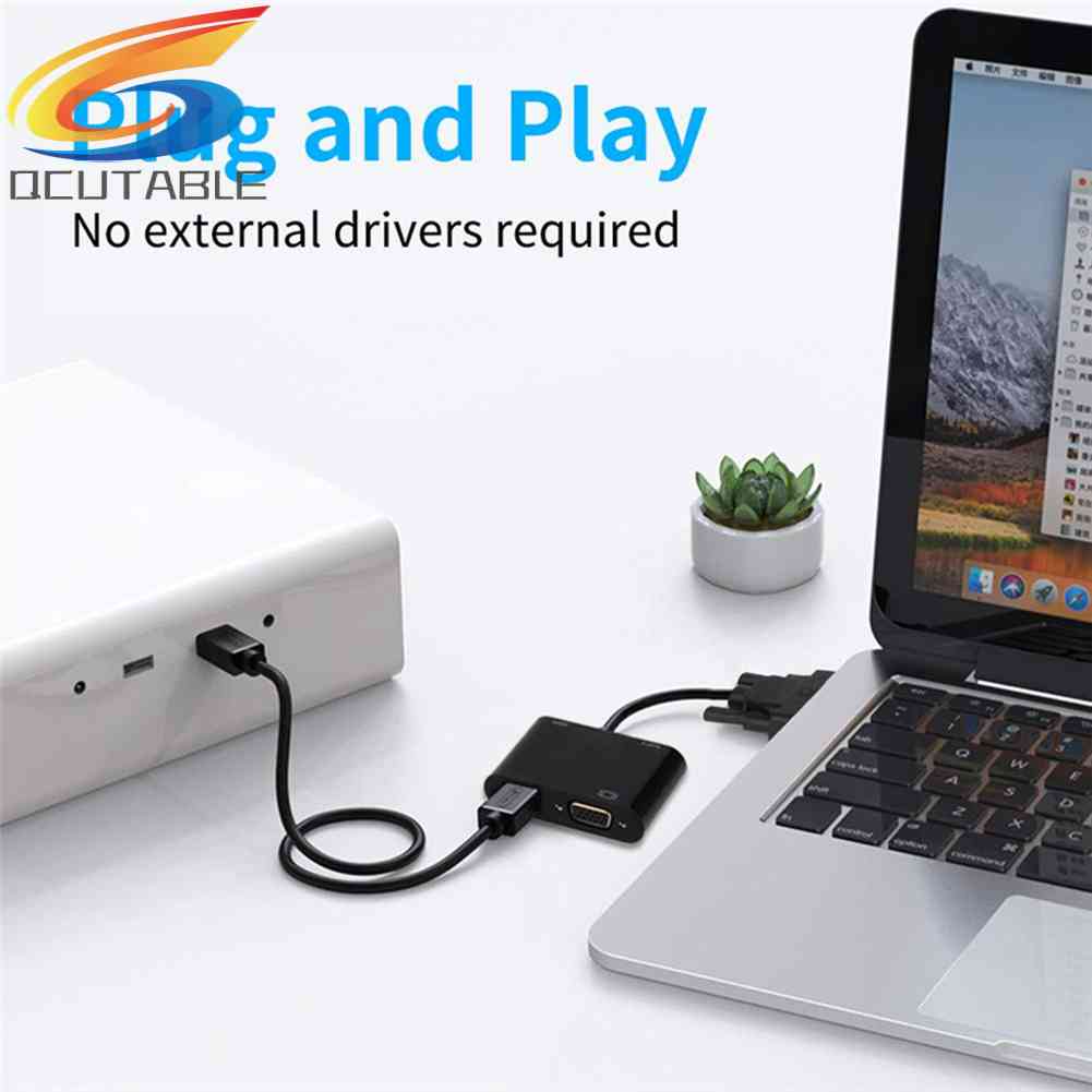 Bộ ChuyểN ĐổI 3 Trong 1 VGA Sang HDMI + GiắC Âm Thanh 3.5mm + VGA