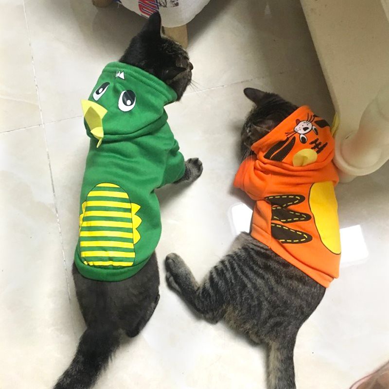 QUẦN ÁO CHÓ MÈO GIÁ RẺ - ÁO HOODIE HÌNH THÚ CHO CHÓ MÈO