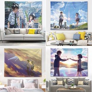 Tấm Vải Treo Tường Họa Tiết Hoạt Hình Anime Your Name Độc Đáo