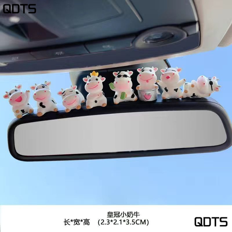 Phụ Kiện Trang Trí Gương Chiếu Hậu Xe Hơi H1DW Họa Tiết Hoạt Hình Bằng Nhựa Resin Dễ Thương
