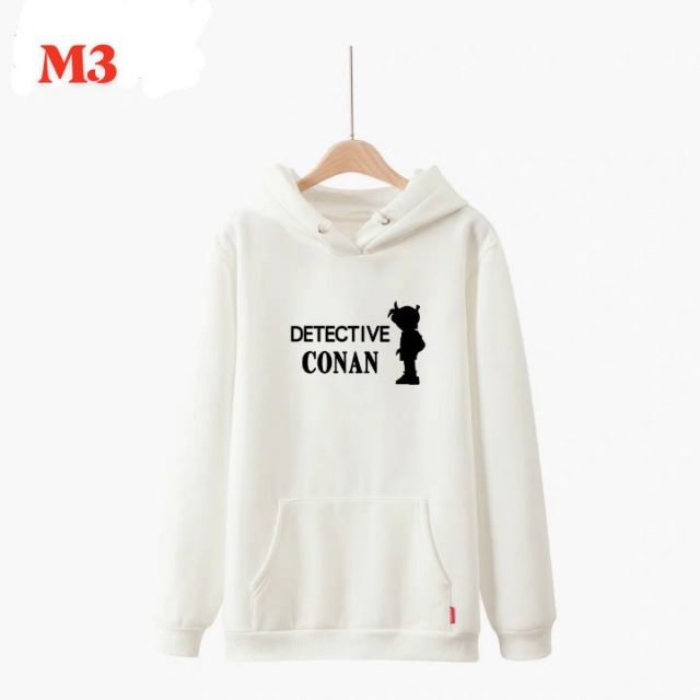 Áo Hoodie Dài Tay Thám Tử Lừng Danh Conan ( IN THEO YÊU CẦU)