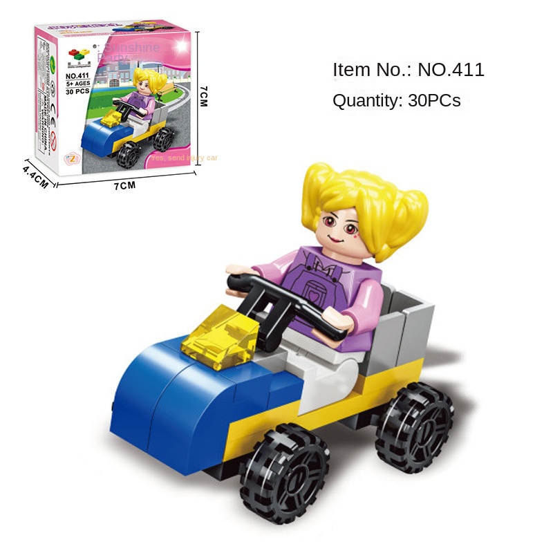 Bộ Đồ Chơi Lắp Ráp Đường Phố mini gylmy73 Cho Bé Gái