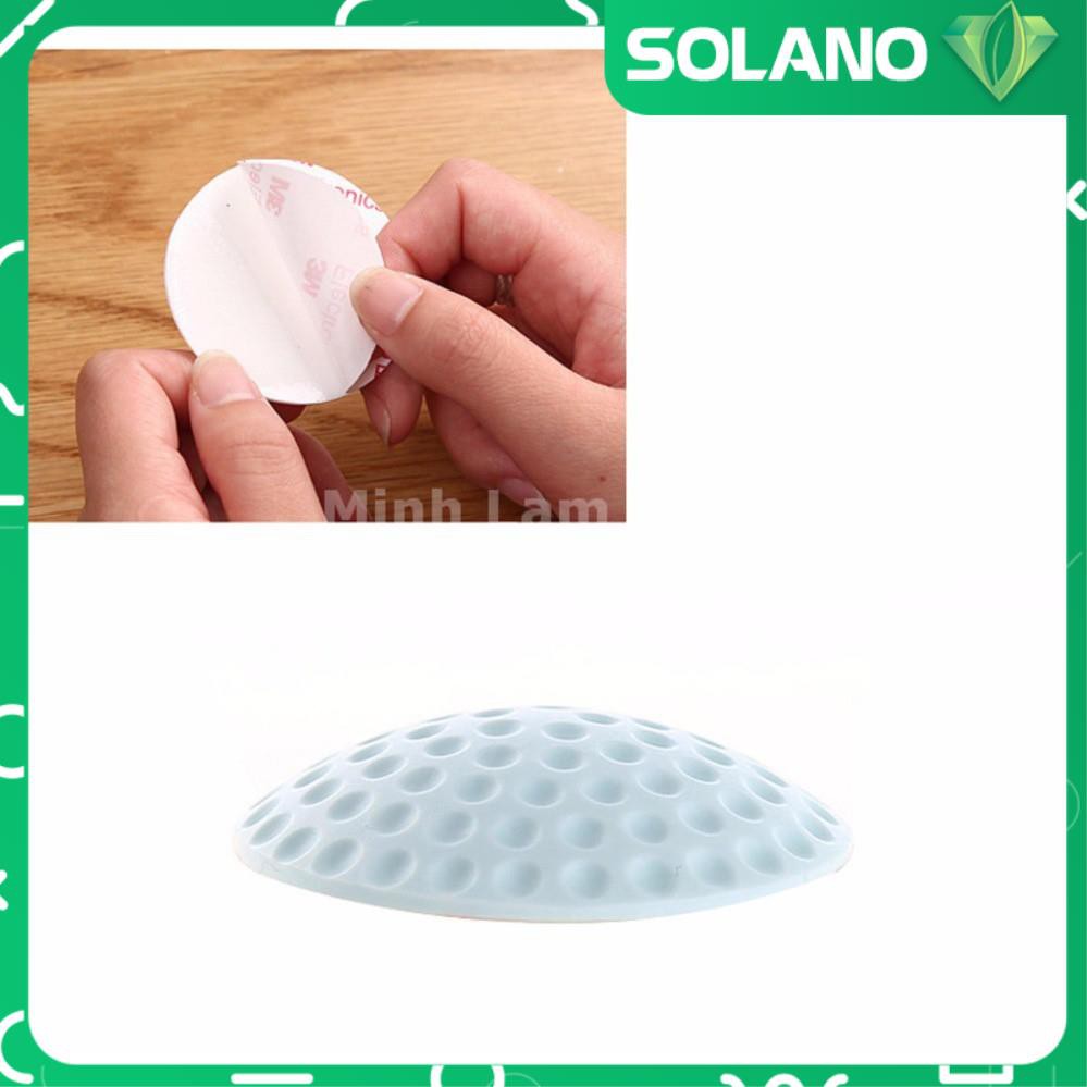 Chặn cửa chống va đập SOLANO dán tường giảm ồn tay nắm cửa ra vào cửa sổ an toàn cho bé ngủ ngon nhựa silicon HG-001031