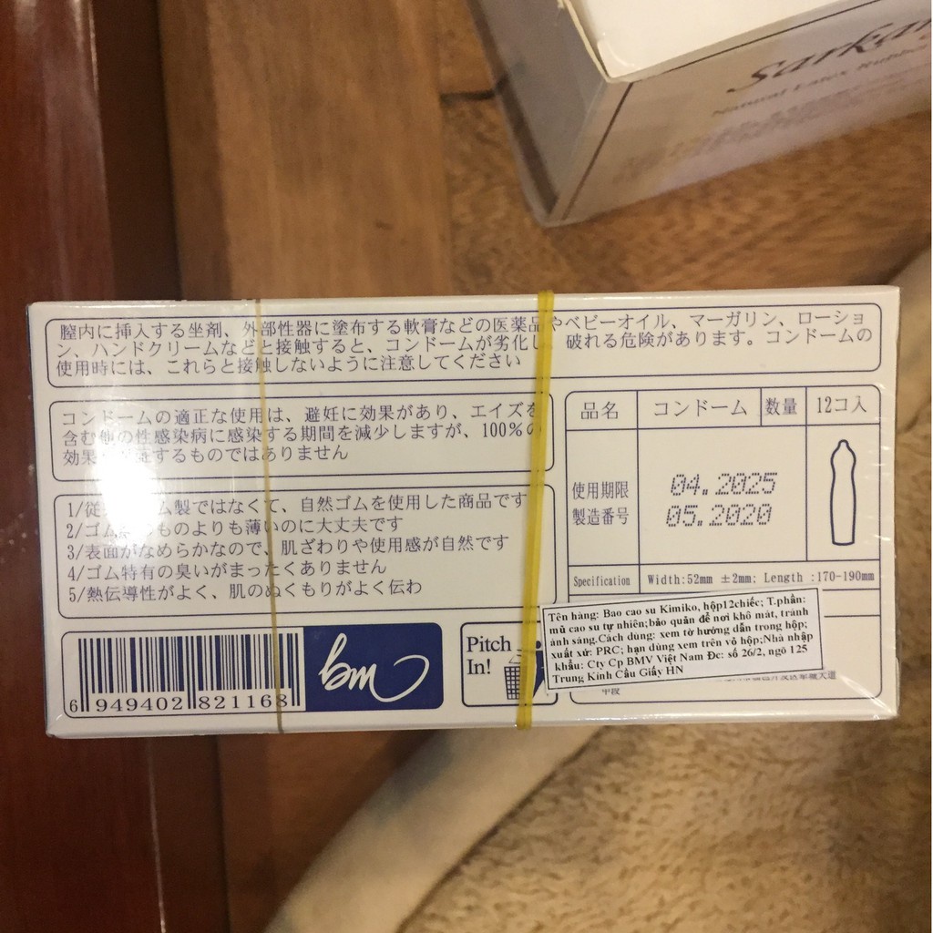 Bao Cao Su Kimiko Nhật Bản siêu mỏng có bi gai li ti - Phan An CN370