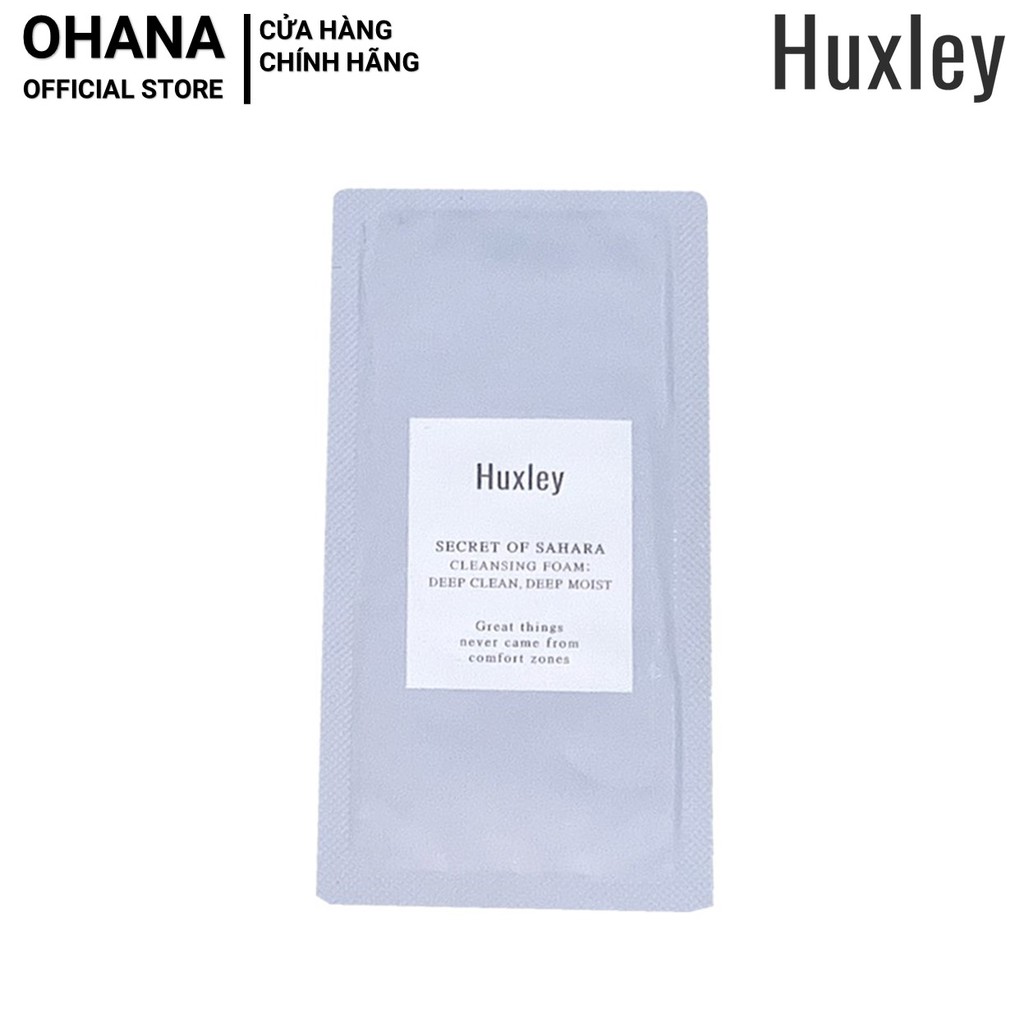 Sữa Rửa Mặt Sạch Sâu Huxley Cleansing Foam; Deep Clean, Deep Moist 3g - Huxley Sample