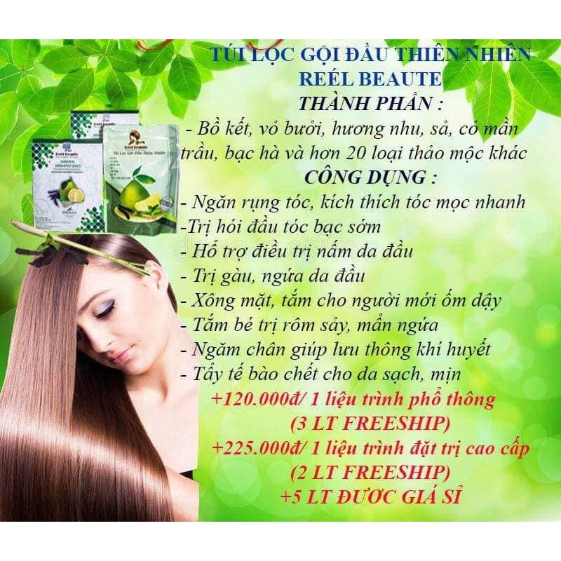 TÚI LỌC GỘI ĐẦU THIÊN NHIÊN REEL BEAUTE dòng phổ thông