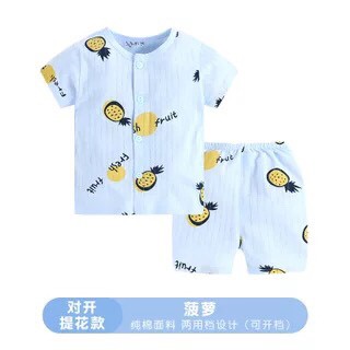 Bộ Cotton Giấy Tay Cộc Hàng Quảng Châu Cho Bé Trai/Gái