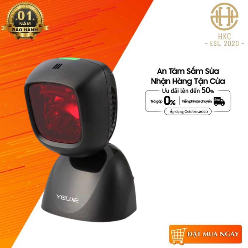 Máy quét mã vạch đa tia 2D để bàn Honeywell Youjie HF600