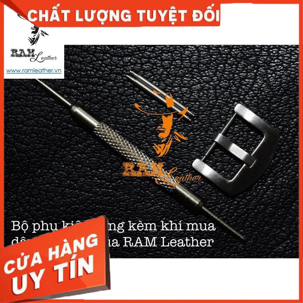 Combo khóa inox không rỉ + cây thay dây + hai chốt đồng hồ cực chất - Ram Leather +