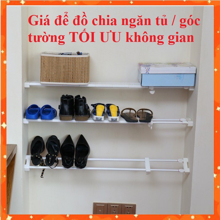 (RỘNG 10CM)Thanh kệ chia ngăn tủ nhỏ - góc tường hẹp tối ưu không gian (HSN)