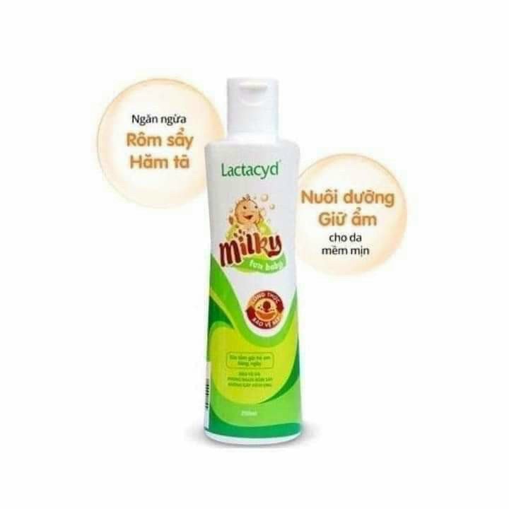 SỮA TẮM GỘI CHO BÉ LACTACYD MILKY 250ML, 500ML