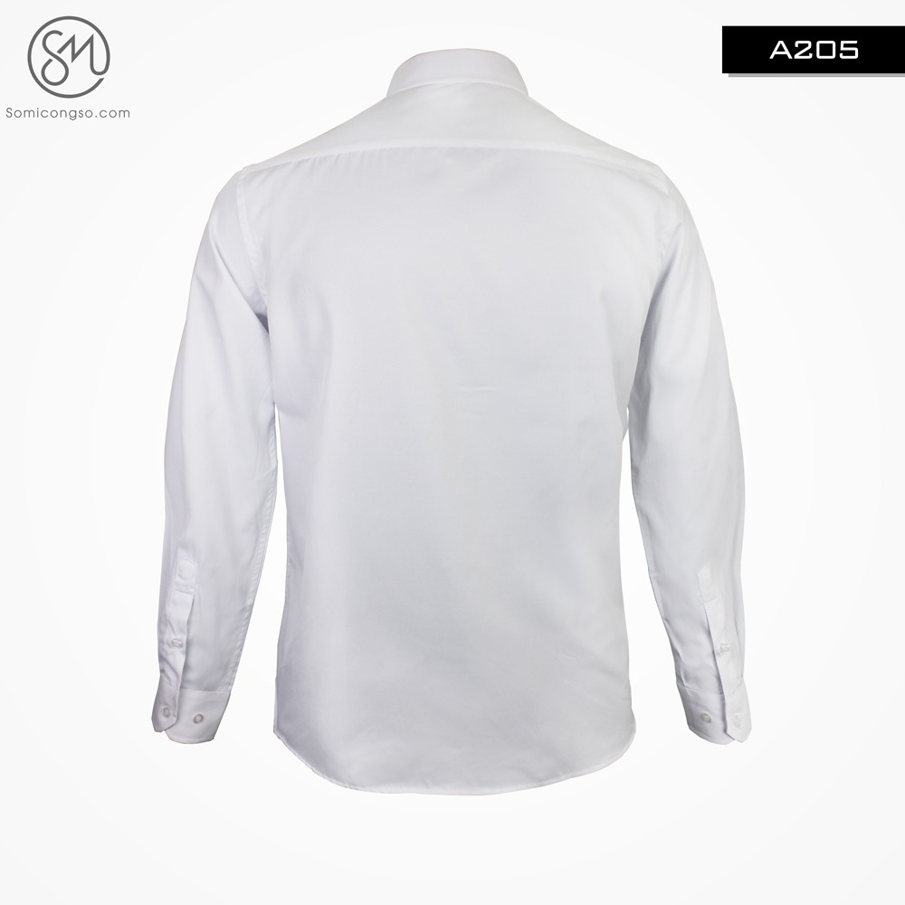 Áo sơ mi nam ngắn tay vải Cotton màu trắng vân dọc chìm thương hiệu Anton - D821 | BigBuy360 - bigbuy360.vn