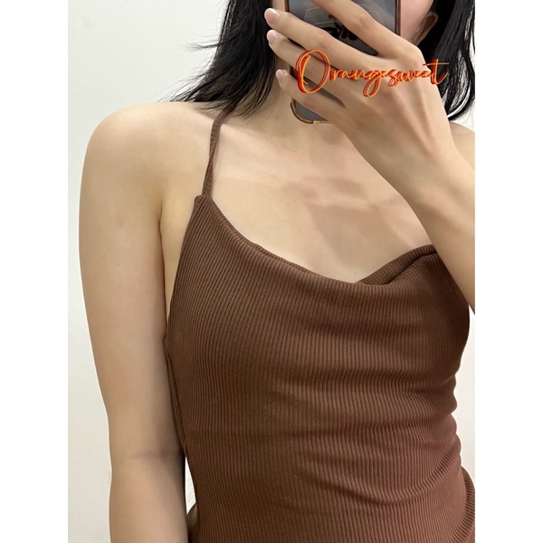 Đầm Body Thắt Dây Cổ Đổ Hàng Cao Cấp  nhiều màu