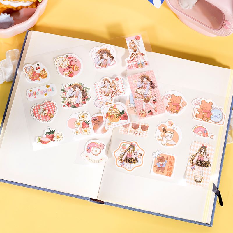 Sticker cute - hình dán hoạt hình, trang trí - Chương phép thuật - 1 pet x 2 tờ
