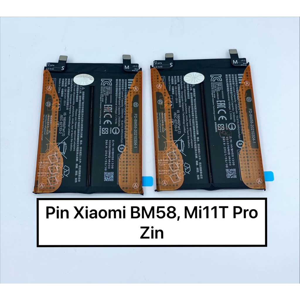 Pin Xiaomi BM58, Mi11T Pro zin