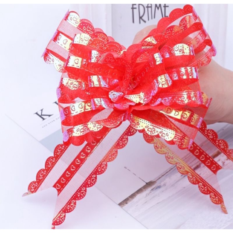 Nơ rút voan ánh ngọc trai. 1 túi 10 cái