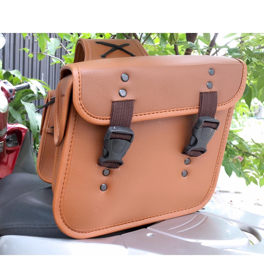 TÚI XÉO WOL MÀU BÒ TREO ĐƯỢC NHIỀU LOẠI XE MÔ TÔ