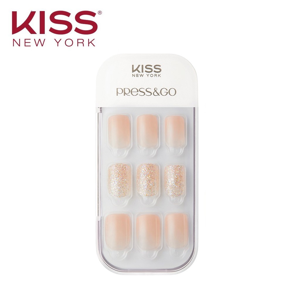 Bộ 30 Móng Tay Gel Tự Dán Press & Go Kiss New York Nail Box - Warm Skin (KPNA02K)