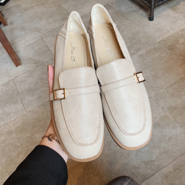 Loafer da mềm | Be và nâu da bò 💖 | BigBuy360 - bigbuy360.vn